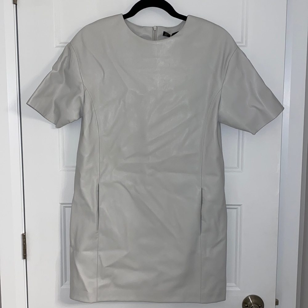 Pleather dress with front pockets from ZARA